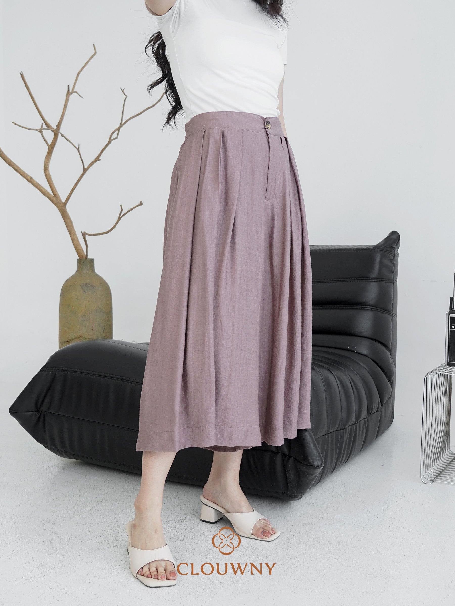 Jenna Cullote Pants - Dark Mauve